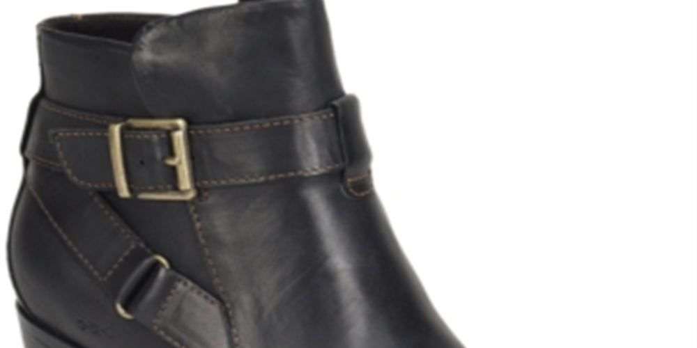 B.O.C. Women's Shea Leather Booties Black Size 6.5 M