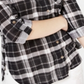 Polly & Esther Junior's Plaid Roll Tab Shirt Black Size X-Large