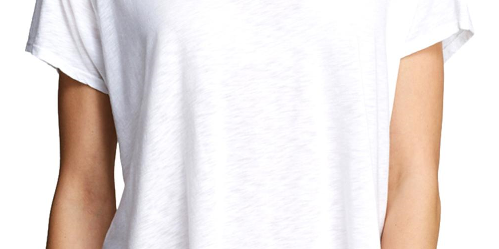 Velvet by Graham & Spencer Women's Side Slit Tee White Size Medium