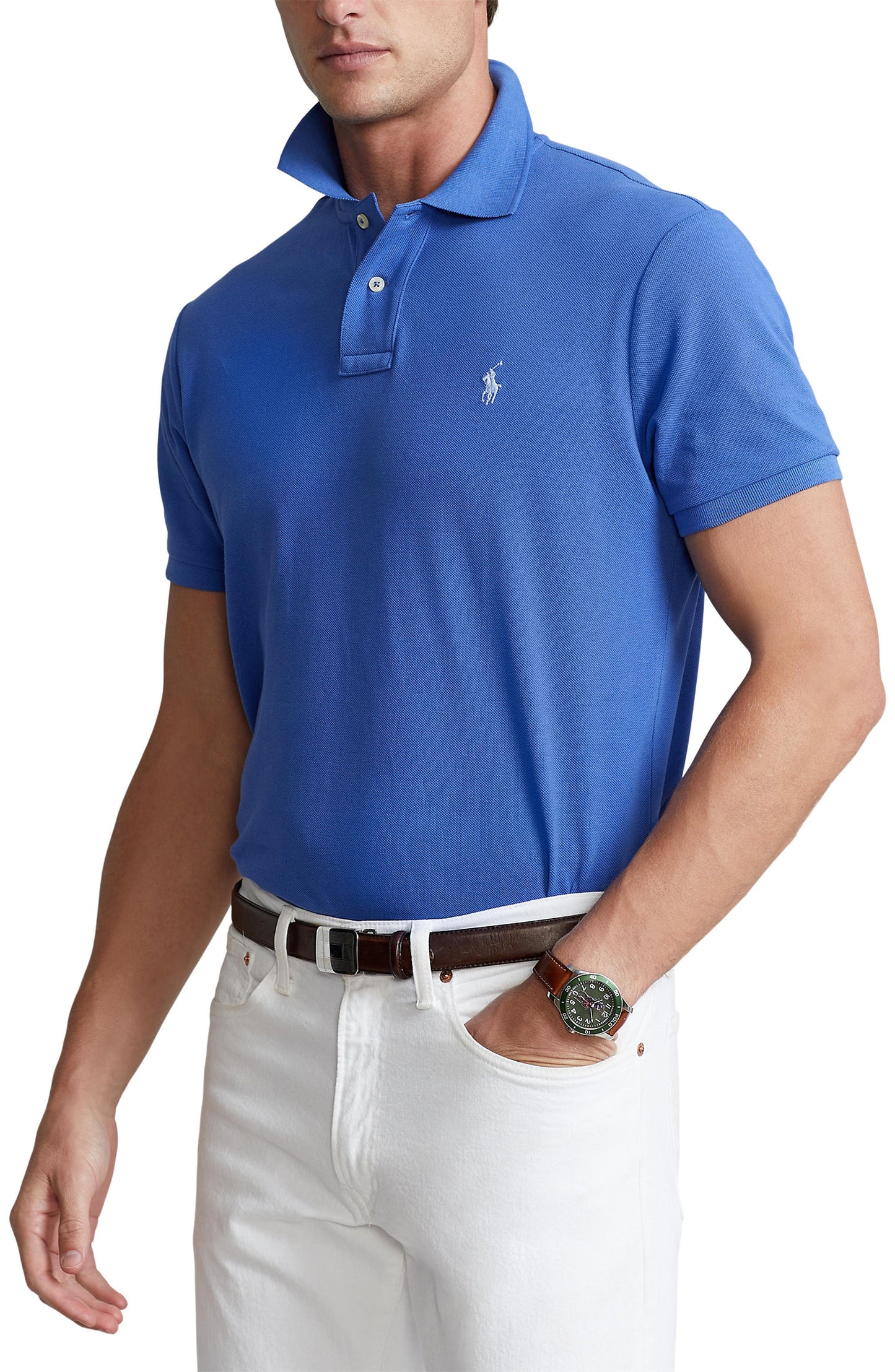 Polo Ralph Lauren Men's Pique Polo Blue Size XX-Large