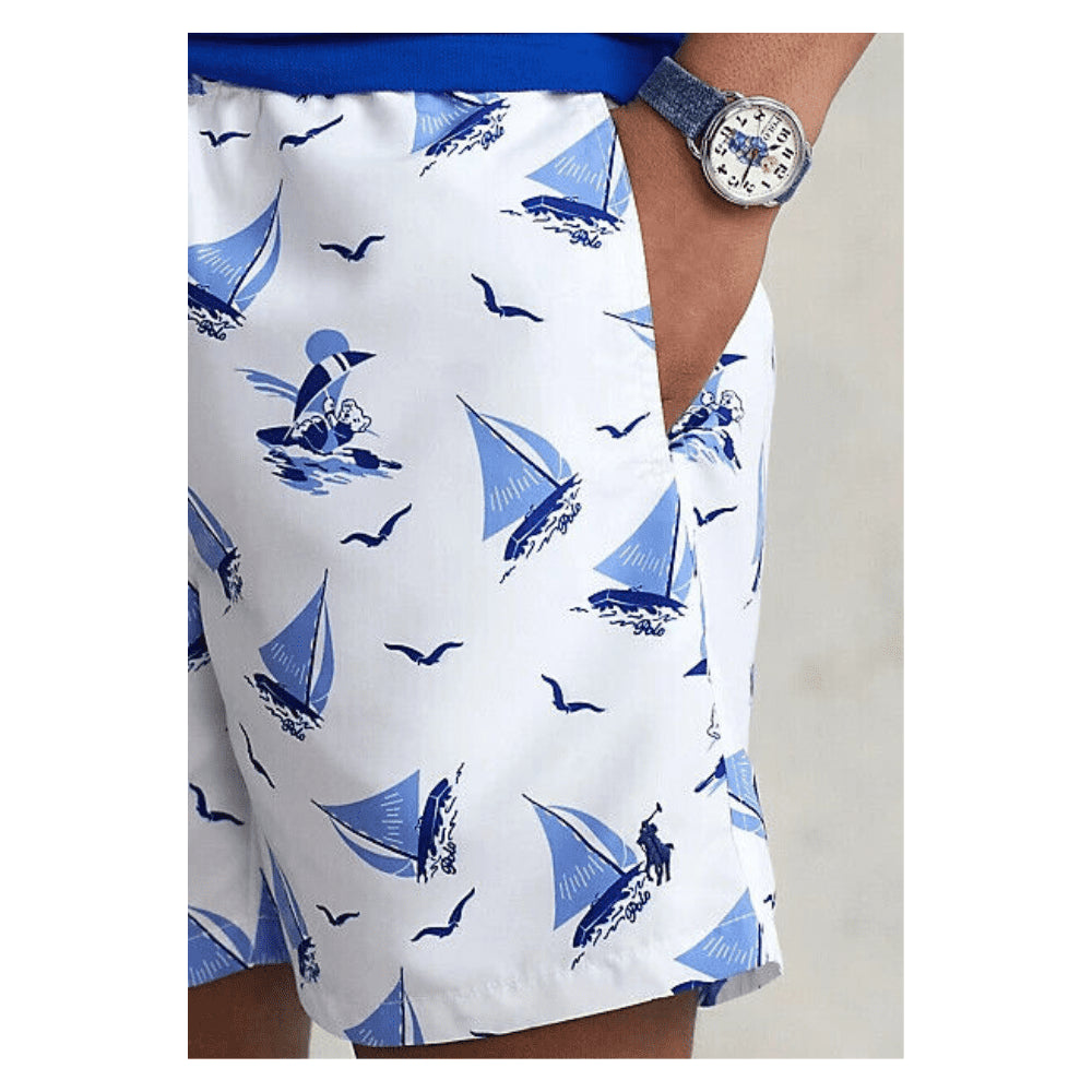 Polo Ralph Lauren Men's Traveler Classic Swim Trunk Blue Size X-Large