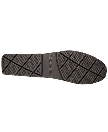 Minnetonka Men's Genuine Shearling Leather Slipper Brown Size 11M