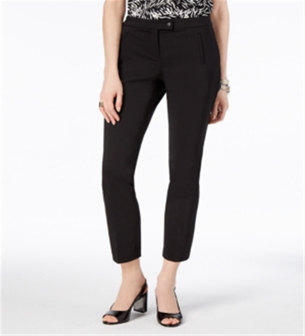 Alfani Women's Tummy Control Slim Leg Pants Black Size 16