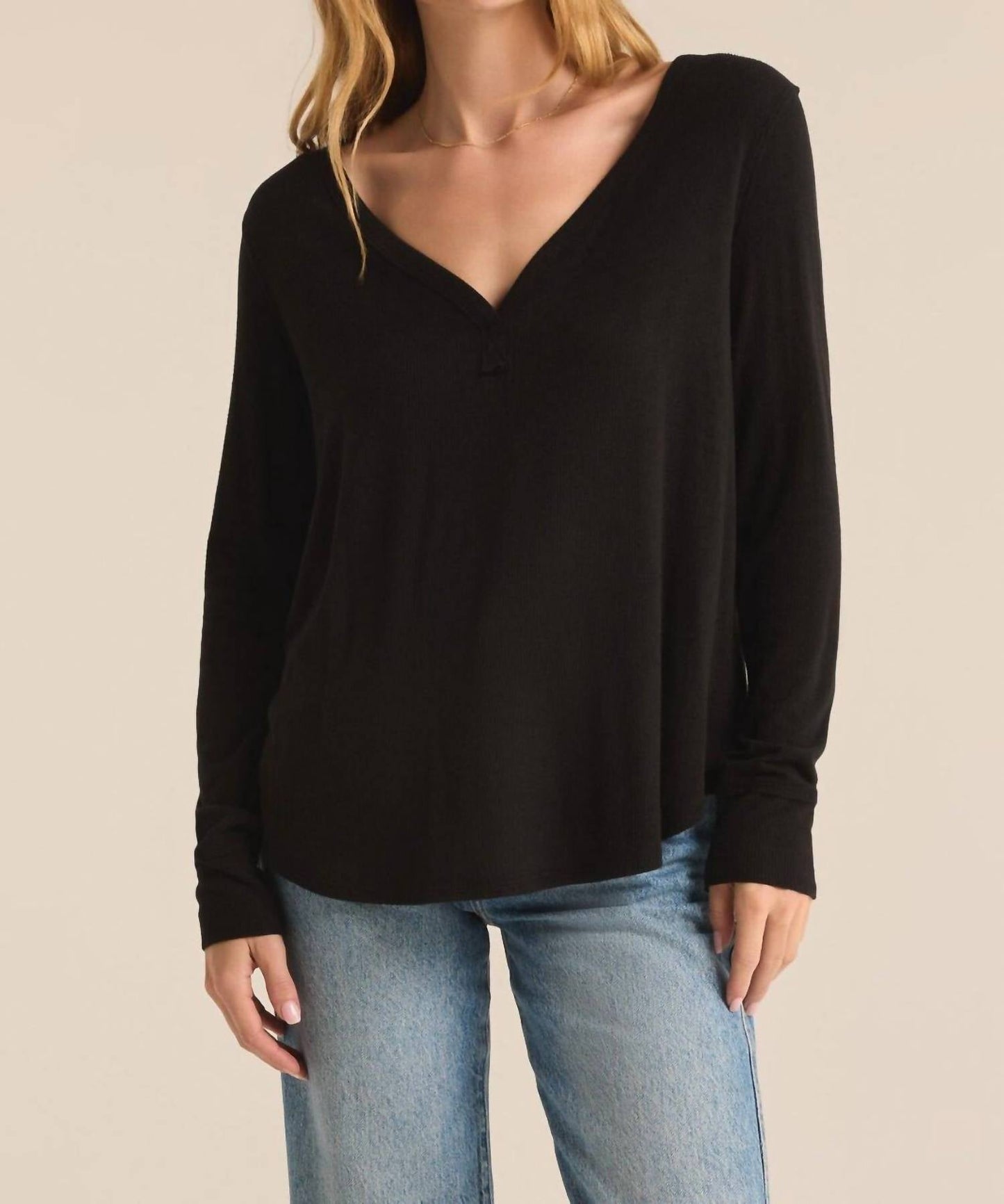 Z Supply - Ribbed Henley V-neck Top