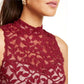 Emerald Sundae Womens Lace Midi Cocktail and Party Dress Red XS