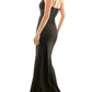Emerald Sundae Junior's Ruched Mesh Contrast Gown Black Size Medium