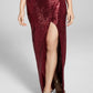 एमरल्ड सन्डे जूनियर्स हाई स्लिट डिस्को डॉट गाउन, लाल, लार्ज