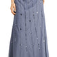 Papell Studio Women's Flutter Sleeve Embellished Gown Blue Size 4