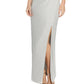 Adrianna Papell Women's Metallic Knit Sleeveless Gown Gray Size 14