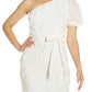 Adrianna Papell Women's Floral Applique Sheath Dress White Size 2