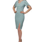 Adrianna Papell Women's Pearl Trim Cocktail Dress Blue Size 4