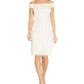 Adrianna Papell Women's Beaded Sequined Dress White Size 18