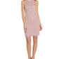Papell Studio Women's Beaded Sheath Dress Pink Size 12