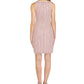 Papell Studio Women's Beaded Sheath Dress Pink Size 12