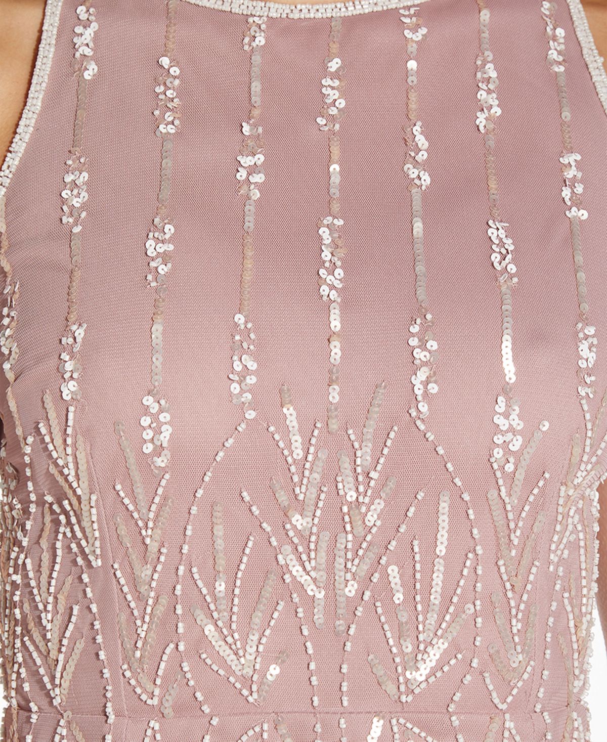 Papell Studio Women's Beaded Sheath Dress Pink Size 12