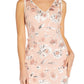 Adrianna Papell Women's Floral Embroidery Sleeveless Dress Brown Size 2