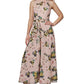 Adrianna Papell Women's Organza Wide Leg Jumpsuit Brown Size 8