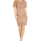 Adrianna Papell Women's Beaded Sheath Dress Yellow Size 22