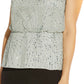 Adrianna Papell Women's Beaded Mesh Top Blue Size 2
