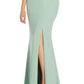 Adrianna Papell Women's Off The Shoulder Crepe Gown Green Size 10