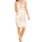 Adrianna Papell Women's Printed Lace Back Cutout Dress Pink Size 16