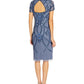 Adrianna Papell Women's Beaded Back Cutout Sheath Dress Blue Size 16