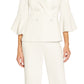 Adrianna Papell Women's Shawl Collar Bell Sleeve Blazer White Size 8