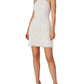 Aidan Mattox Women's Scuba Mini Halter Dress White Size 8