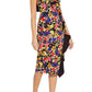 Aidan By Aidan Mattox Women's Floral Print Ruffled One Shoulder Dress Black Size 10