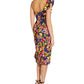 Aidan By Aidan Mattox Women's Floral Print Ruffled One Shoulder Dress Black Size 10