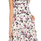Aidan By Aidan Mattox Women's Satin Floral Print Midi Dress White Size 12