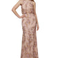 Adrianna Papell Women's Floral Embroidered Gown Pink Size 8