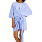 Aidan By Aidan Mattox Women's Draped Cocktail Dress Purple Size 14
