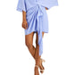 Aidan By Aidan Mattox Women's Draped Cocktail Dress Purple Size 14