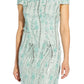Adrianna Papell Women's Off The Shoulder 3 D Floral Sheath Dress Blue Size 6