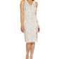 Adrianna Papell Women's Beaded Sheath Dress White Size 8