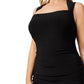 Adrianna Papell Women's Sleeveless Ruched Gown Black Size 14W