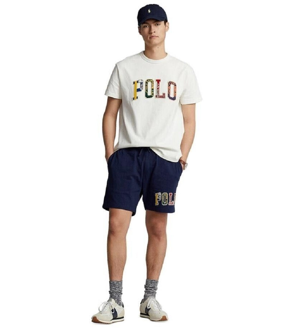 Polo Ralph Lauren पुरुषों के 6 लोगो जर्सी शॉर्ट्स, नीला, साइज़: लार्ज