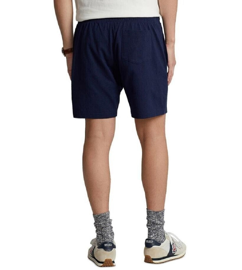 Polo Ralph Lauren पुरुषों के 6 लोगो जर्सी शॉर्ट्स, नीला, साइज़: लार्ज