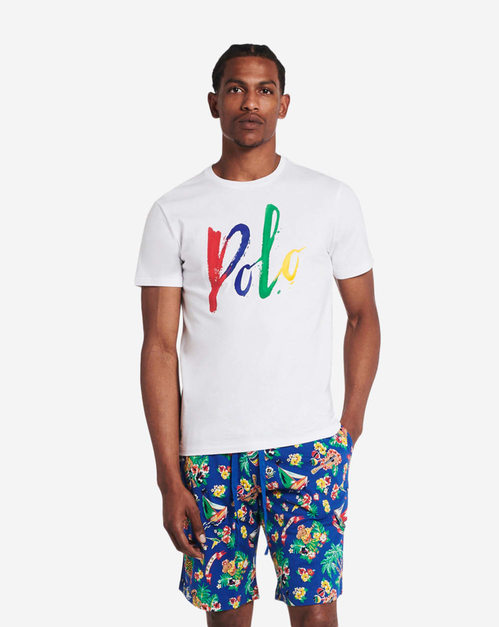 Polo Ralph Lauren Men's Oversized Polo Script Logo T-Shirt White Size Small
