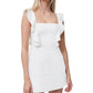 French Connection Women's Whisper Ruffle Strap Minidress White Size 4