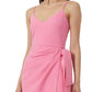 French Connection Women's Whisper Side Tie Mini Dress Pink Size 10