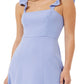 French Connection Women's Whisper Ruffle Strap Dress Blue Size 0