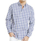 Nautica Men's Navtech Moisture Wicking Performance Stretch Plaid Shirt Blue Size Large
