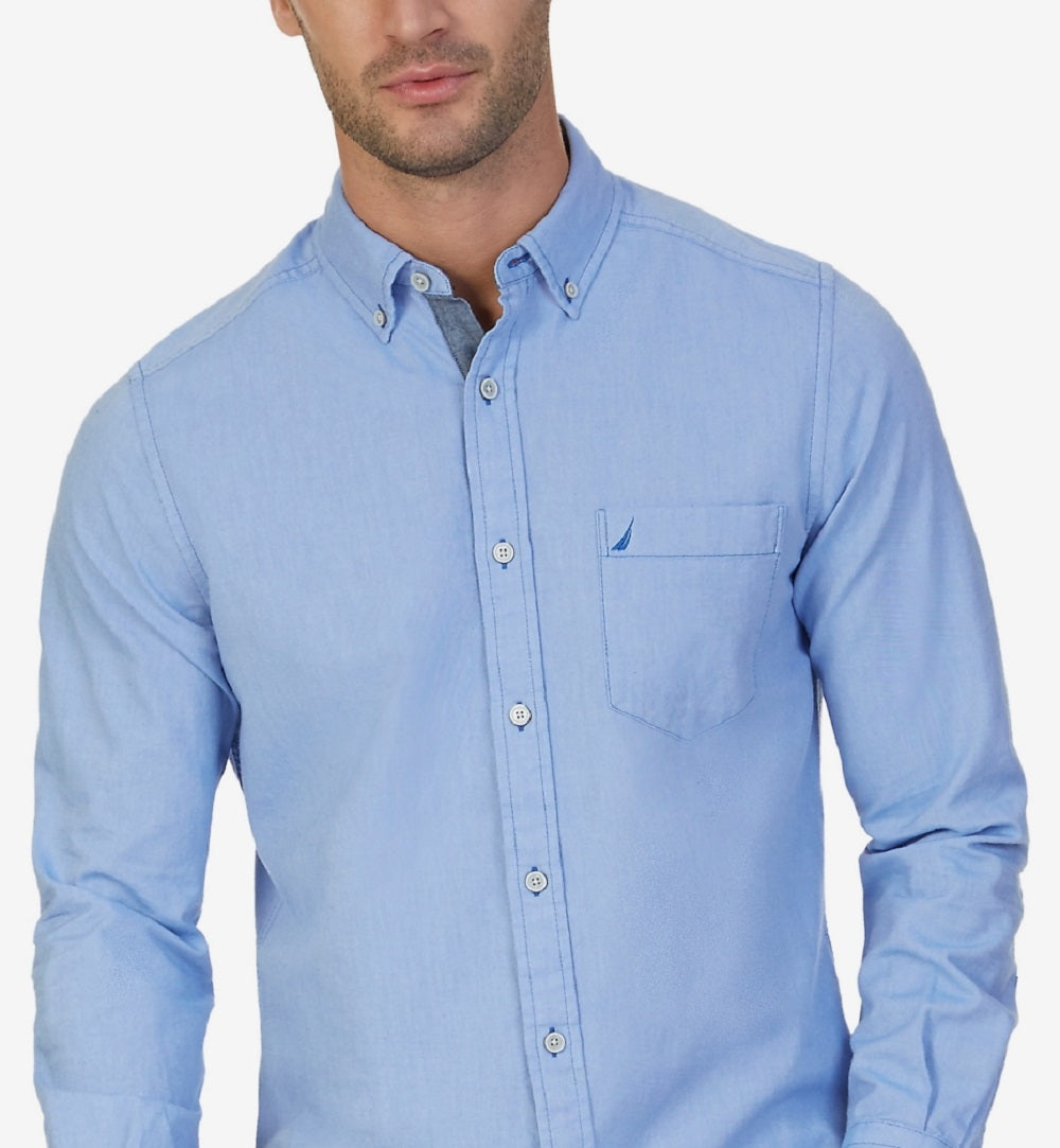 Nautica Men's Big & Tall Oxford Shirt Blue Size XXXX-Large