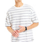 Nautica Men's Loose Fit Crew Neck Stripe Pocket T-Shirt White Size X-Large