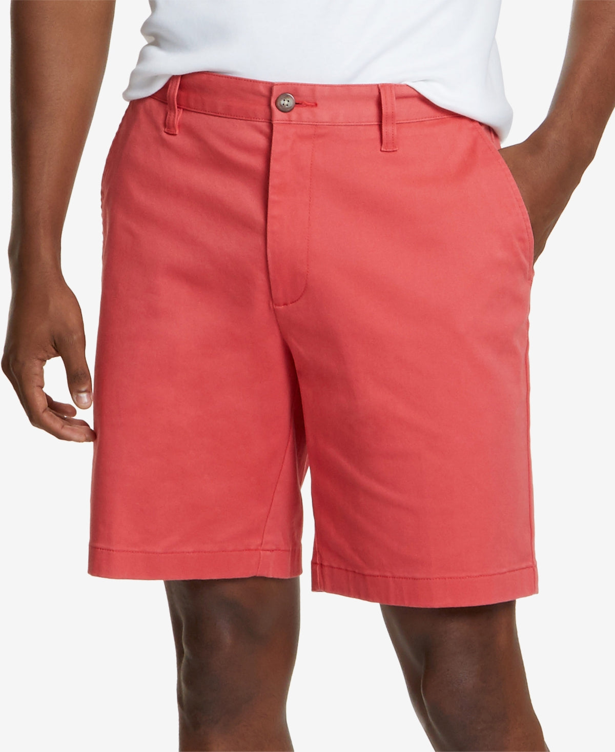Nautica Men's Classic Fit Stretch Deck Short Red Size 33