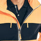 Nautica Men's Colorblock Lightweight Hooded Jacket Orange Size Large