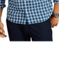 Nautica Men's Classic Fit Plaid Button Down Shirt Blue Size Large