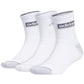 adidas Men's 3 Pk Sport Linear 2 High Quarter Socks White Size Regular